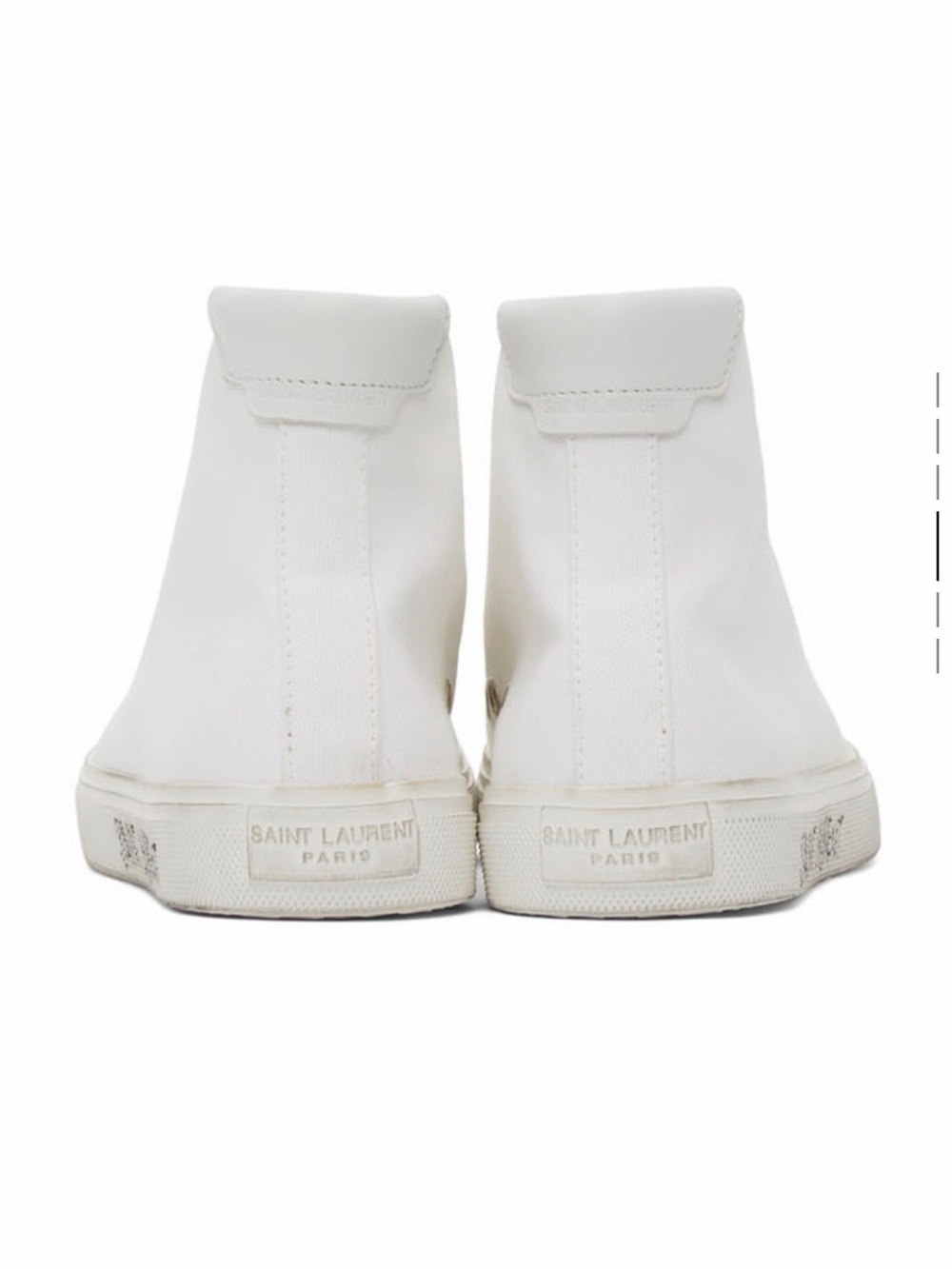 Saint Laurent white canvas Malibu sneakers - Picture 4 of 7
